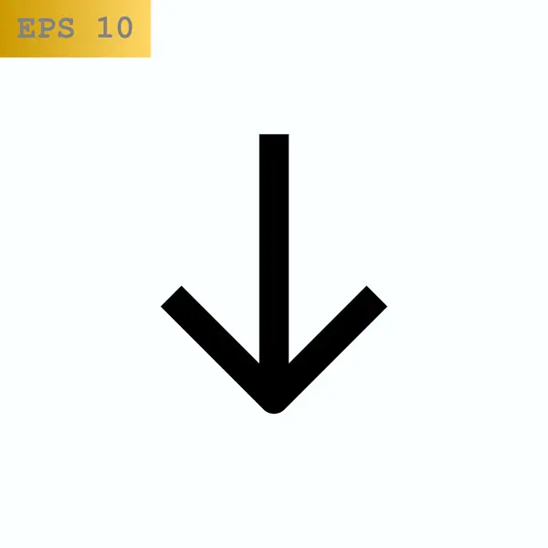 Icono flecha abajo — Vector de stock