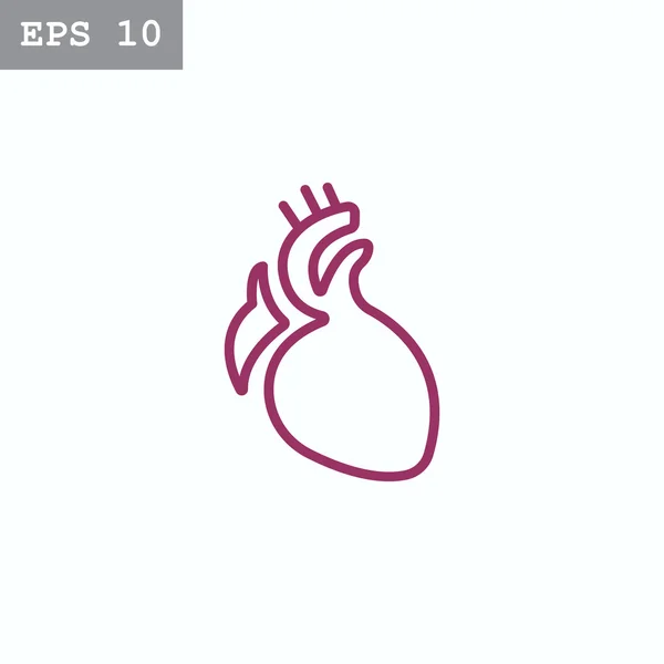 Icono del órgano del corazón humano — Vector de stock
