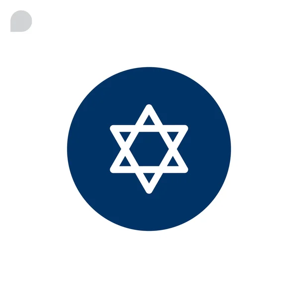 Jüdische David Star-Ikone — Stockvektor