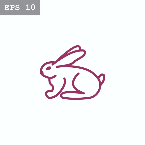 Animal de coelho, ícone de coelho — Vetor de Stock