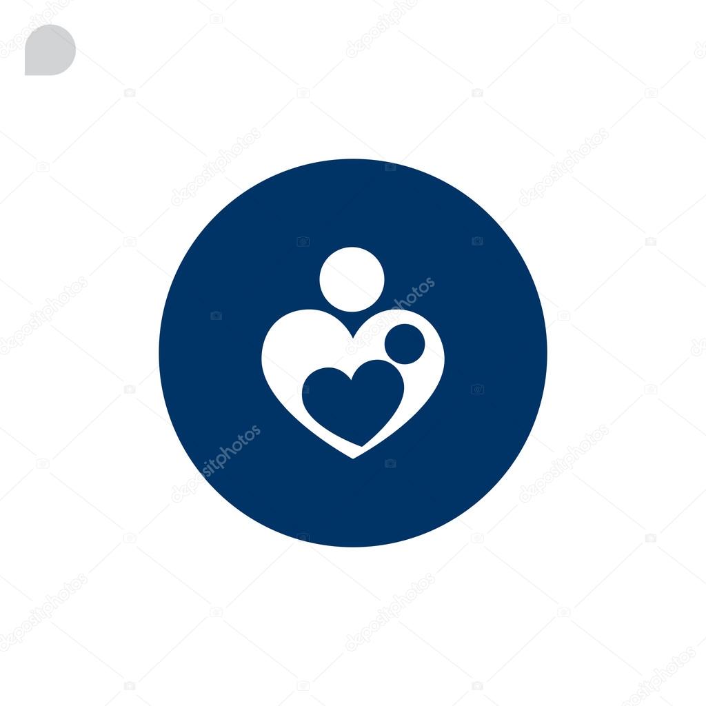 Mother and child icon. vector illustration