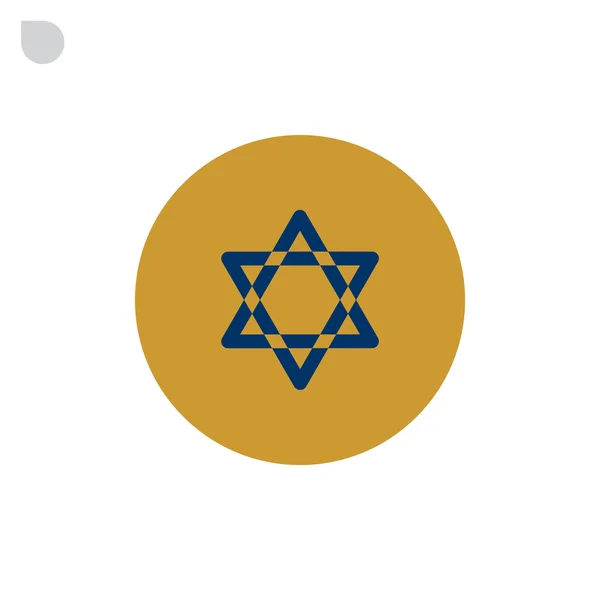Εβραϊκή εικονίδιο αστεριού του Δαβίδ — Διανυσματικό Αρχείο