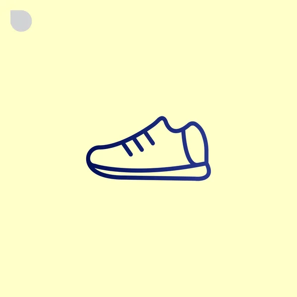 Löpare sko-ikonen — Stock vektor