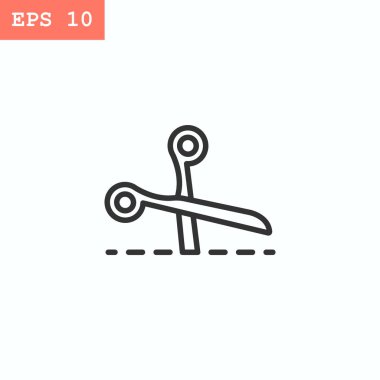 makas düz stil ikonu