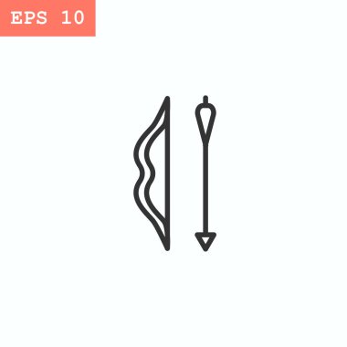 Okçuluk düz simgesi