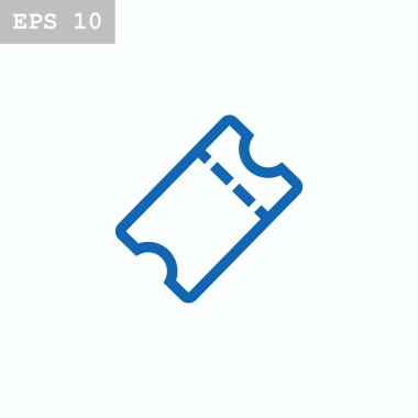 Bilet düz stil ikonu