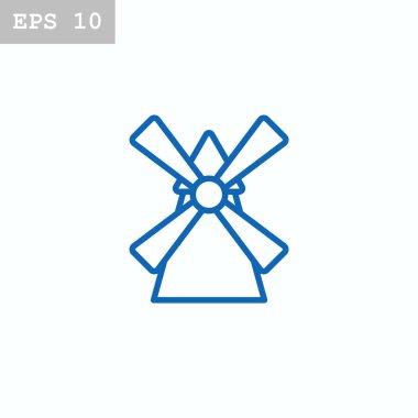 yel değirmeni düz stil ikonu