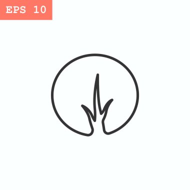 ağaç düz stil ikonu