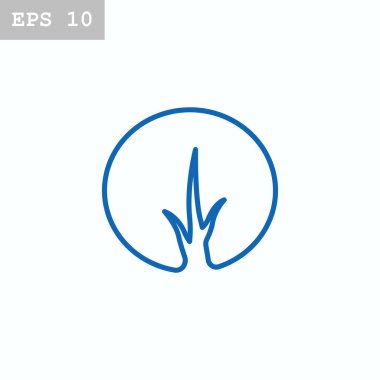 ağaç düz stil ikonu