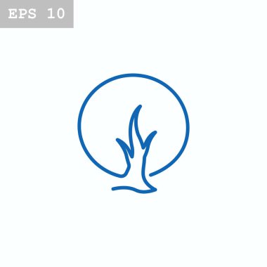 ağaç düz stil ikonu