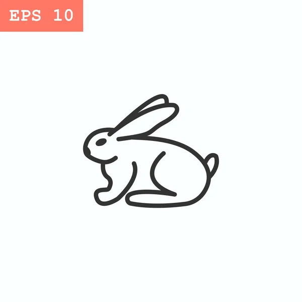 Conejo icono de estilo plano — Archivo Imágenes Vectoriales