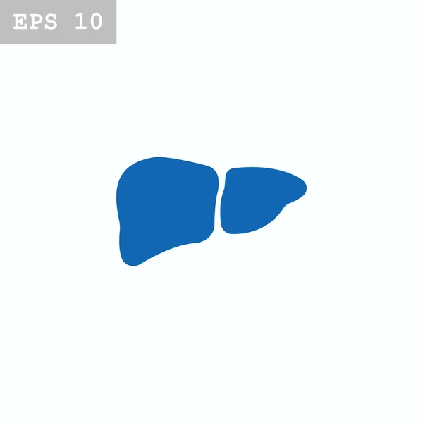 Karaciğer düz stil ikonu — Stok Vektör