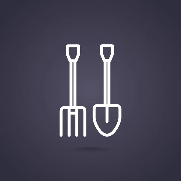 Equipo de jardinería icono web — Vector de stock