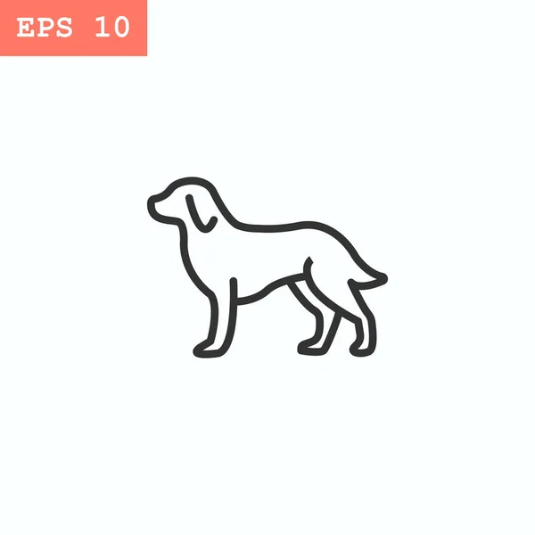 Hund plan stilikon — Stock vektor