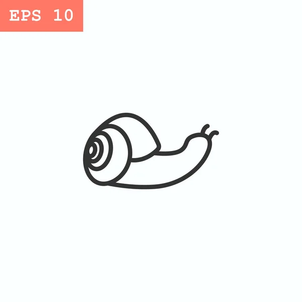 Snail flat style icon — Stock Vector