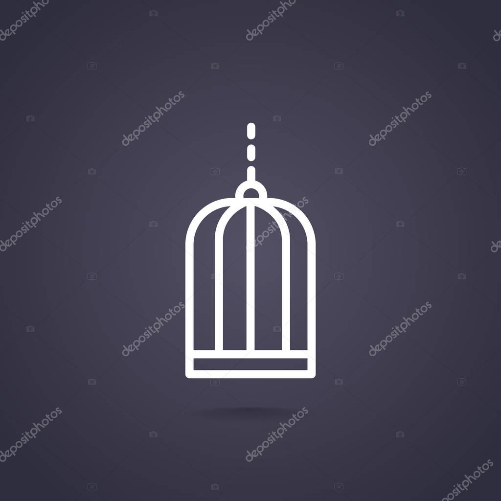 Birdcage web icon, vector illustration