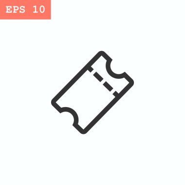 Bilet düz stil ikonu