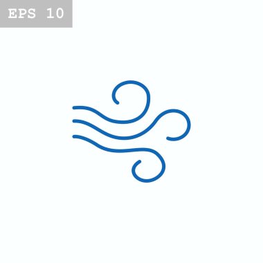 Rüzgar düz stil ikonu