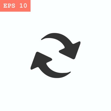 tekrar düz stil ikonu