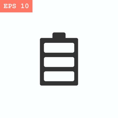 Pil düz stil simgesi