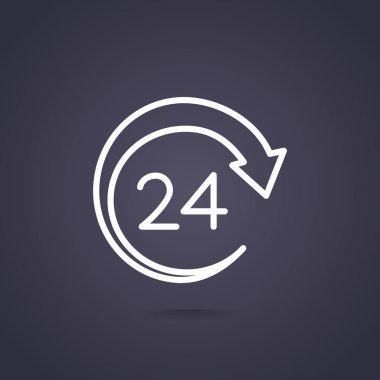 24 saat web simgesi