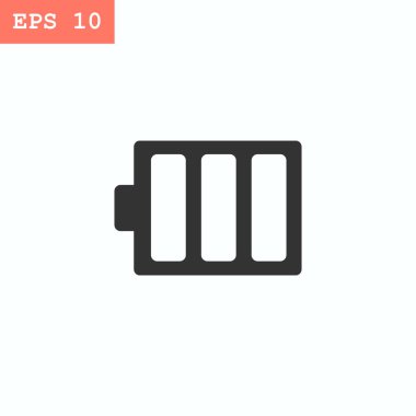 Pil düz stil simgesi