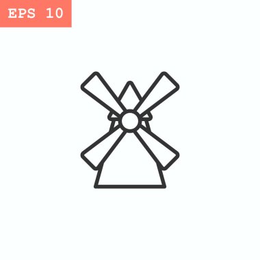 yel değirmeni düz stil ikonu