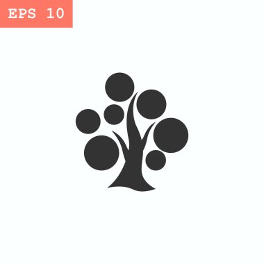 ağaç düz stil ikonu