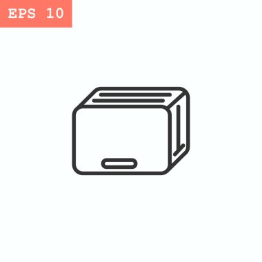 ekmek kızartma makinesi düz stil ikonu