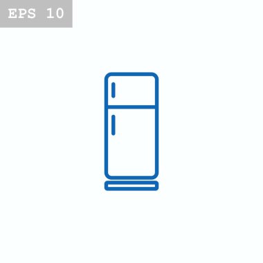 buzdolabı düz stil ikonu