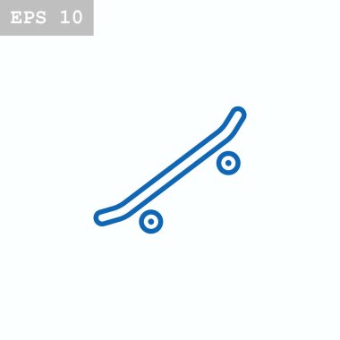 kaykay düz stil ikonu