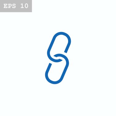 zincir düz stil ikonu