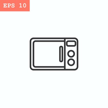 mikrodalga düz stil ikonu