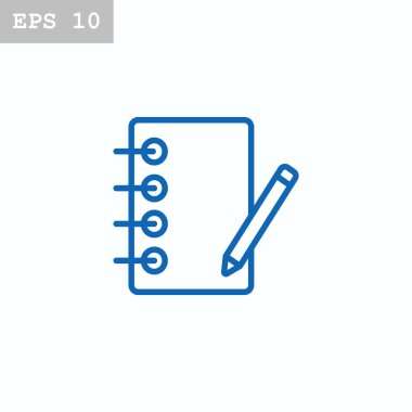 defter ve kalem simgesini