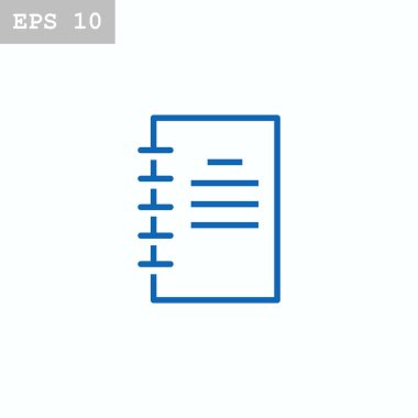 Defter düz stil ikonu