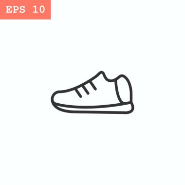 spor ayakkabı düz stil ikonu