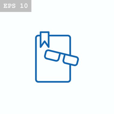 kitap ve gözlük simgesi