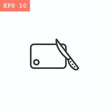 kesme tahtası ve bıçak simgesi