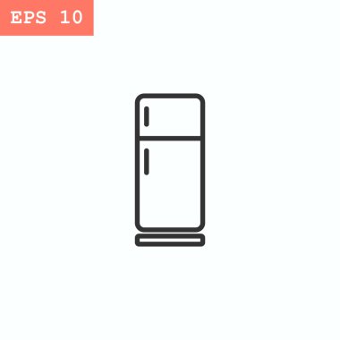 buzdolabı düz stil ikonu