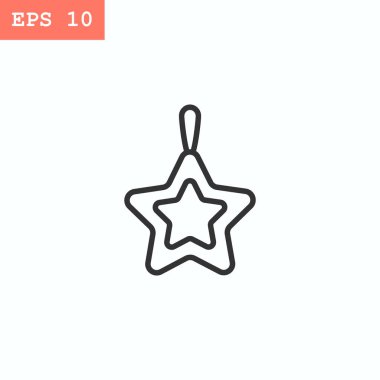 yıldız düz stil ikonu