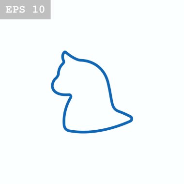 kedi düz stil ikonu