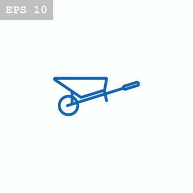 El arabası düz stil simgesi