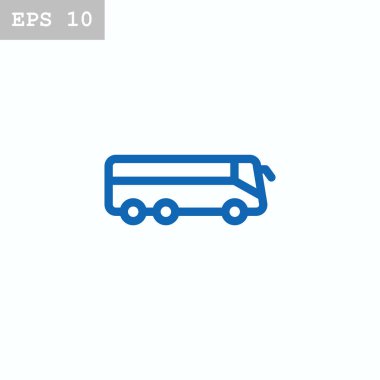 Otobüs düz stil ikonu