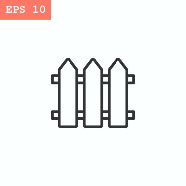 çit düz stil ikonu