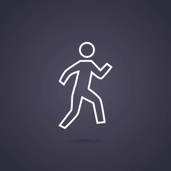 Homem caminhando ícone web — Vetor de Stock