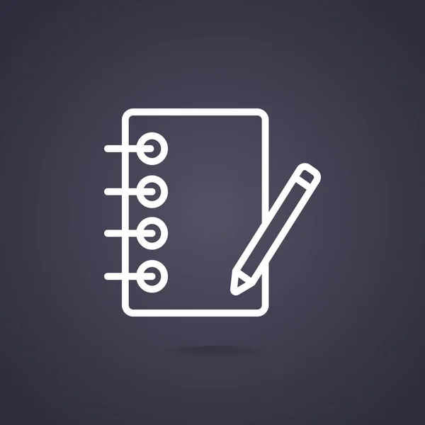 Notepad web icon — Stock Vector
