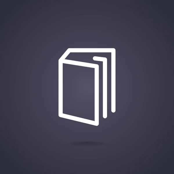 Libro icono web — Vector de stock