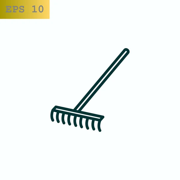 Rake web icon — Stock Vector