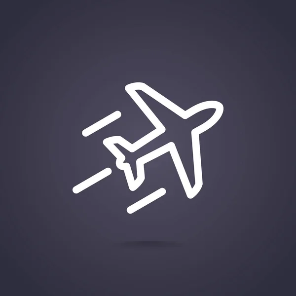 Ícone web avião — Vetor de Stock