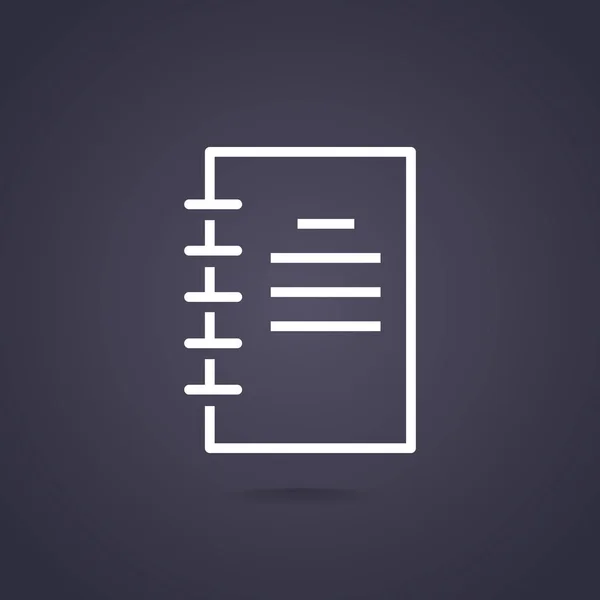 Notepad pictograma web — Vector de stoc